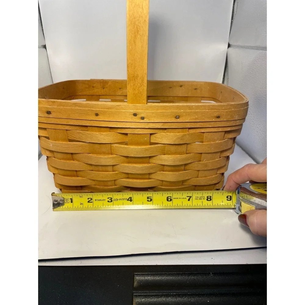 Vintage‎ Longaberger Basket Single Handle  9x5x5 rectangle 1992